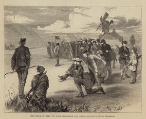 Golfwedstrijd tussen de Royal Blackheath en London Scottish Clubs in Wimbledon door Edwin Buckman